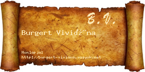Burgert Viviána névjegykártya